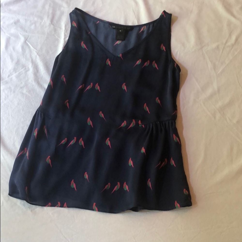 Marc by Marc Jacobs Navy with Pink birds-Size XS